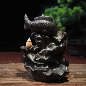 Fish Lotus Waterfall Backflow Incense Burner Fish Lotus Waterfall Backflow Incense Burner