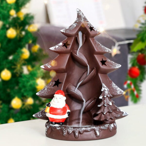 Fairy Christmas Tree Ceramic Incense Fountain Smoke Waterfall