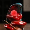Crescent Moon Mushroom Waterfall Incense Holder With LED Lamp - Image 3
