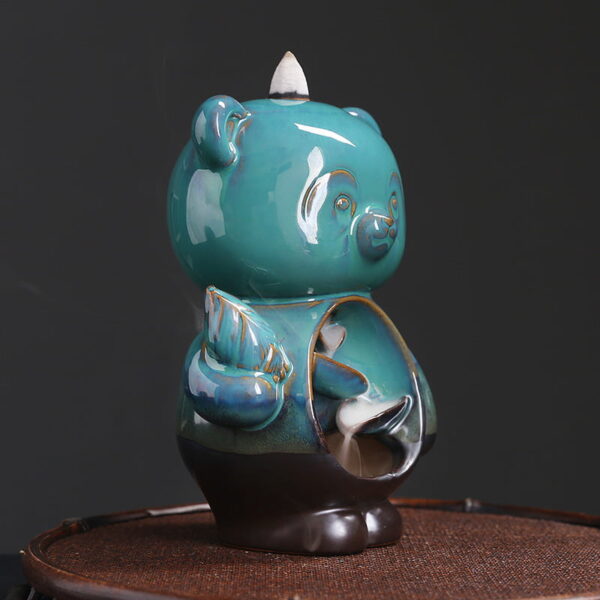 Blue Bear Ceramic Incense Backflow Cone Holder