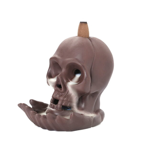 Halloween Dragon Skull Ceramic Incense Waterfall Burner