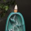 Blue Ceramic Waterfall Incense Burner Holder - Image 4
