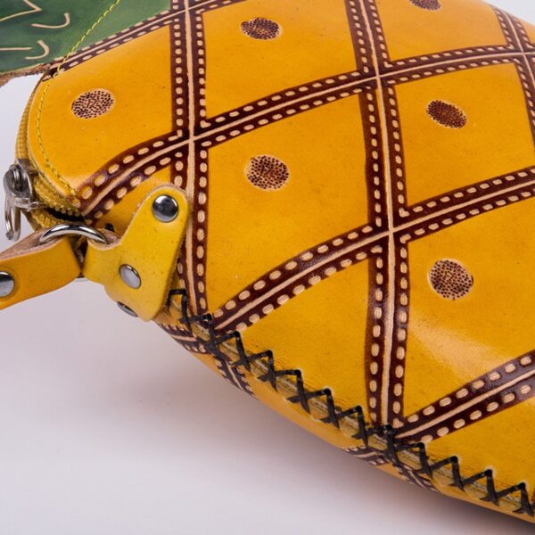 Pineapple Genuine Leather Shoulder Bag First-layer Cowhide Crossbody Bag