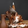 Fish Lotus Leaf With Vase Waterfall Backflow Incense Holder