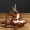 Fish Lotus Leaf With Vase Waterfall Backflow Incense Holder