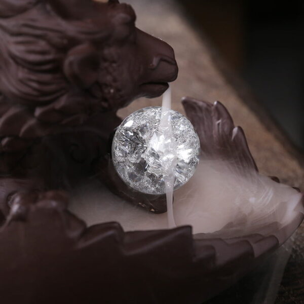 13410737274_1111592923 Dragon Egg Ceramic Incense Fountain Burner With LED Ball Light