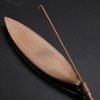 Retro Bamboo Leaf Ceramic Incense Stick Smoke Holder