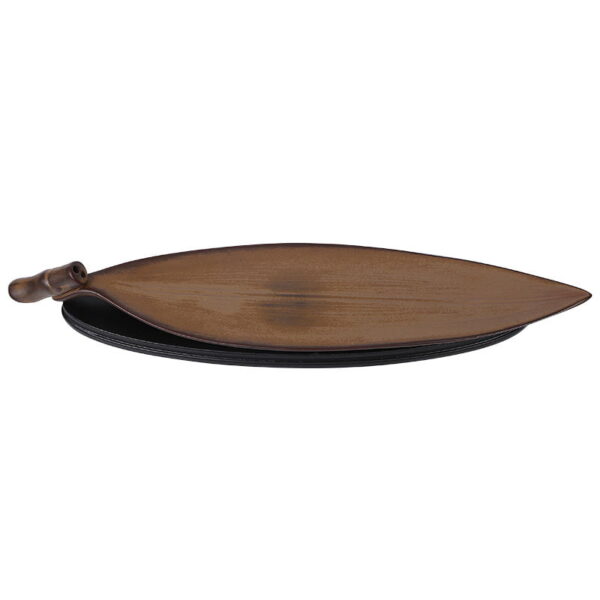 Retro Bamboo Leaf Ceramic Incense Stick Smoke Holder