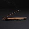 Retro Bamboo Leaf Ceramic Incense Stick Smoke Holder - Image 2