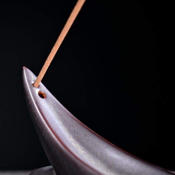 Crescent Moon Clouds Ceramic Backflow Incense Burner