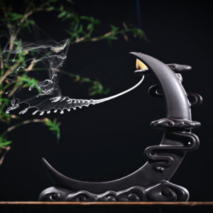 Crescent Moon Clouds Ceramic Backflow Incense Burner Crescent Moon Clouds Ceramic Backflow Incense Burner