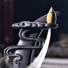 Crescent Moon Clouds Ceramic Backflow Incense Burner - Image 3
