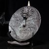 Chinese Long Dragon Disc Ceramic Backflow Stick Incense Burner