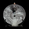 Chinese Long Dragon Disc Ceramic Backflow Stick Incense Burner