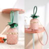 Cute Pineapple Shape Shoulder Crossbody Bag, PU Leather Handbag, Round Barrel Bag for Women