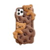 Coffee Biscuit Bear Silicone Phone Cover for Apple iPhone Model