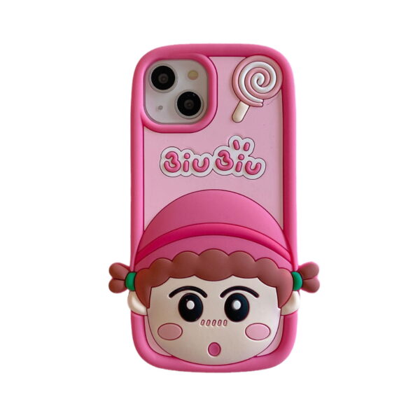 O1CN010DIFfr1JZjxwETmgf_!!2590161043-0-cib Pink Little Girl Silicone Phone Cover for Apple iPhone Models