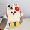 Cute Cartoon Silicone Phone Case With Stand for Apple iPhone Models Cute Cartoon Silicone Phone Case With Stand for Apple iPhone Models