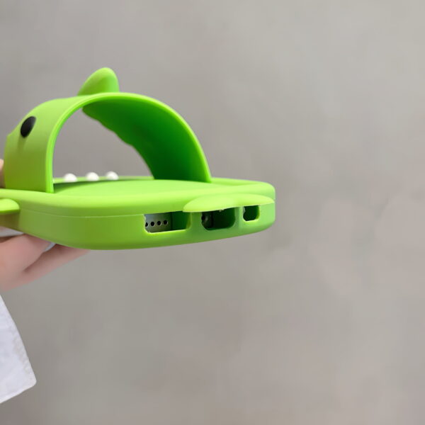 Green Shark Slipper Silicone Phone Case for Apple iPhone Models