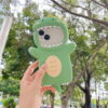 Cute 3D Green Dinosaur Silicone Phone Case for Apple iPhone