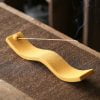 Wave Shape Macaron Color Ceramic Frosted Incense Stick Holder