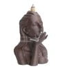 Beautiful Lady Sculpture Ceramic Waterfall Backflow Incense Burner Holder - Image 5