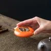Flat Persimmon Ceramic Incense Stick Holder - Image 3