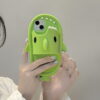 Green Shark Slipper Silicone Phone Case for Apple iPhone Models