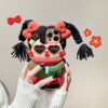 Get Rich Braid Girl Silicone Phone Case for Apple iPhone Models