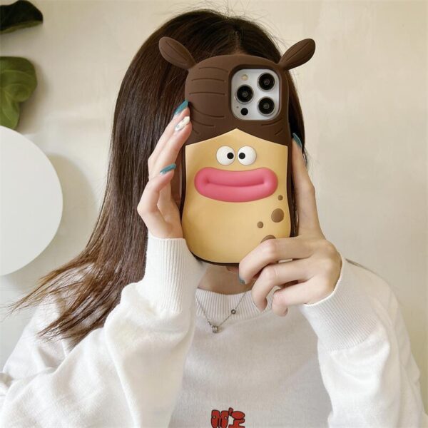 Fun Pinch Girl Silicone Cell Phone Shell for Apple iPhone Models