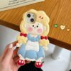 3D Girl Silicone Cell Phone Case for Apple iPhone Models