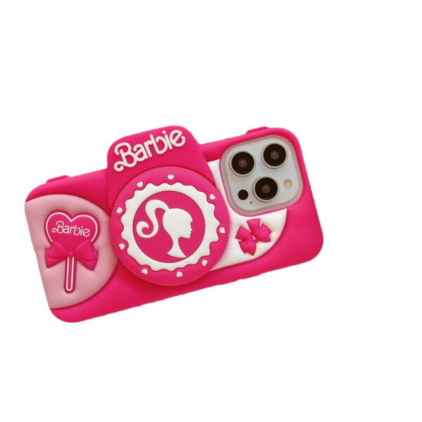3D Barbie Stand Silicone Phone Case for Apple iPhone Model