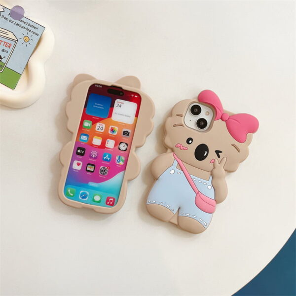 O1CN0141TVI02FZxv0um6di_!!1610178895-0-cib Koala Bow Tie Silicone Phone Case for Apple iPhone Model
