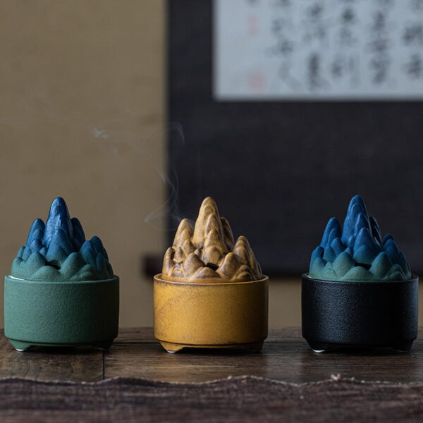 Mountain Hill Ceramic Coil Incense Holder Burner