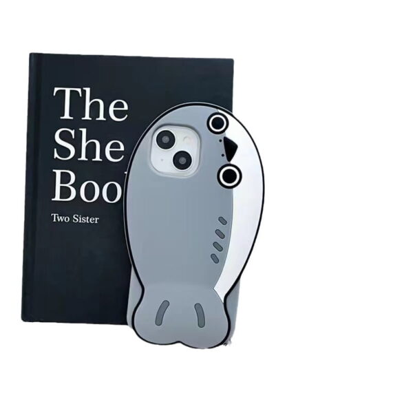 Cute Gray Seal Silicone Phone Case for Apple iPhone Model