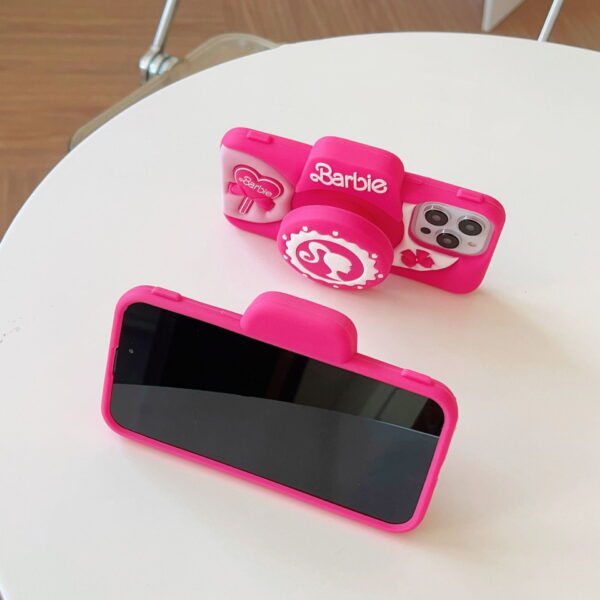 3D Barbie Stand Silicone Phone Case for Apple iPhone Model