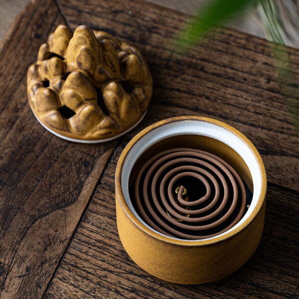 Mountain Hill Ceramic Coil Incense Holder Burner