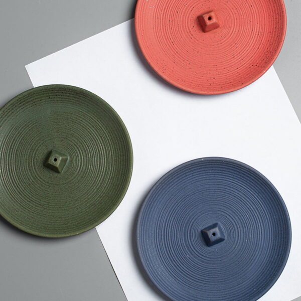Macaron Color Plate Ceramic Incense Stick Holder
