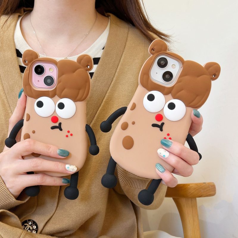 3D Potato Girl Silicone Phone Cover for Apple iPhone Model