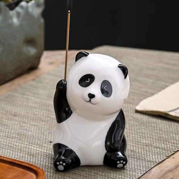 Cute Naughty Panda Ceramic Stick Incense Holder Cute Naughty Panda Ceramic Stick Incense Holder