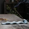 Wave Scroll Ceramic Incense Stick Holder - Image 2
