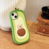 Cute 3D Avocado Silicone Phone Case for Apple iPhone Model