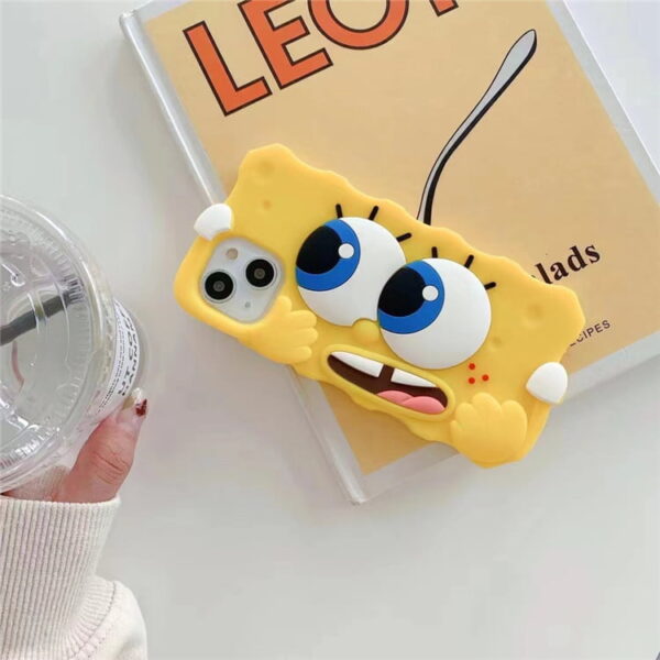 O1CN017nua3T1p6UG2k4BYs_!!3476145311-0-cib 3D Spongebob Silicone Phone Cover for Apple iPhone Model