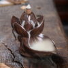 Retro Lotus Bud Ceramic Fountain Waterfall Incense Holder