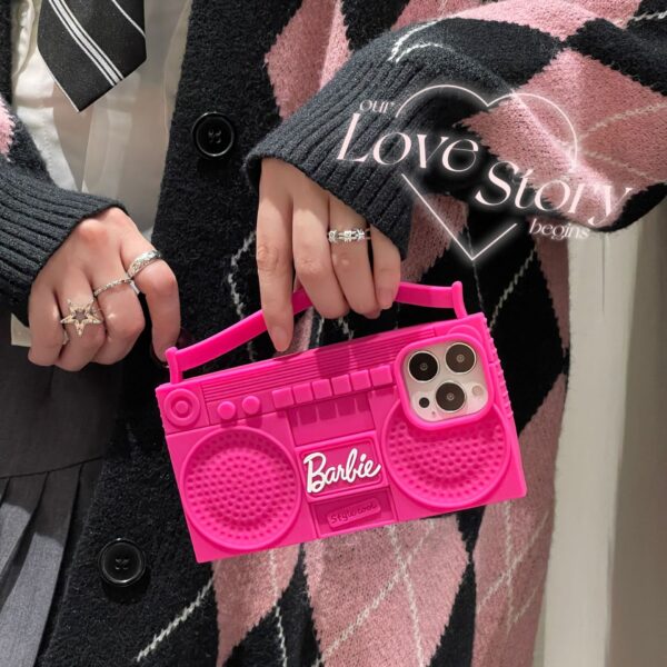 O1CN018MZYV41o2XHgpn7uJ_!!2212781055167-0-cib 3D Barbie Audio Radio Silicone Cell Phone Case for Apple iPhone Model