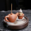 Teapot Teacup Ceramic Incense Stick Holder Backflow Incense Cone Burner