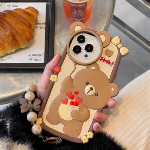 3D Love Bear Silicone Phone Cover for Apple iPhone Model 3D Love Bear Silicone Phone Cover for Apple iPhone Model