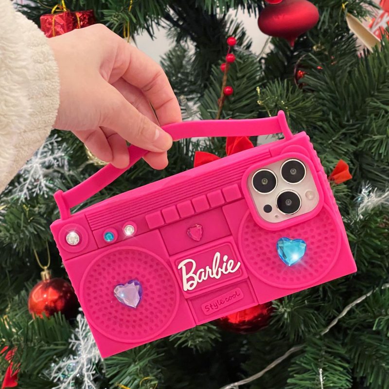 3D Barbie Audio Radio Silicone Cell Phone Case for Apple iPhone Model