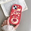 O1CN019vUnUb21zhRyr6NaV_!!3820417056-0-cib Cute Strawberry Bear Silicone Phone Shell for Apple iPhone Models