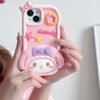 Pink Donut Melody Silicone Phone Shell for Apple iPhone Models